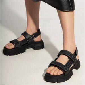 Ganni Recycled Rubber Sandals